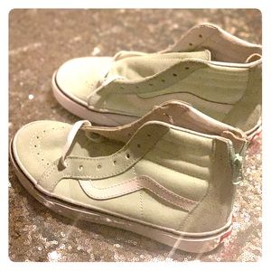 Boys Mint Green Vans Sneakers Skate Shoe